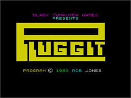Title screen of Pluggit on the Sinclair ZX Spectrum.