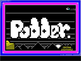 Title screen of Podder on the Sinclair ZX Spectrum.
