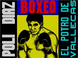 Title screen of Poli Díaz on the Sinclair ZX Spectrum.