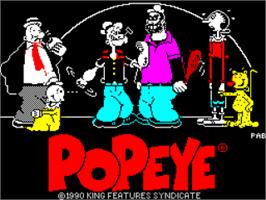 Title screen of Popeye 2 on the Sinclair ZX Spectrum.