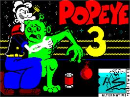 Title screen of Popeye 3 - Wrestle Crazy on the Sinclair ZX Spectrum.