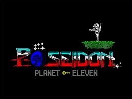 Title screen of Poseidon - Planet Eleven on the Sinclair ZX Spectrum.