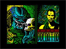 Title screen of Predator on the Sinclair ZX Spectrum.
