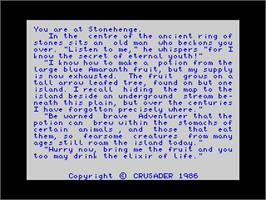 Title screen of Prehistoric Adventure on the Sinclair ZX Spectrum.