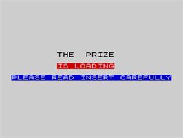 Title screen of Prize, The on the Sinclair ZX Spectrum.