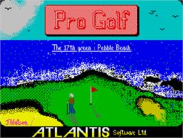 Title screen of Pro Golf on the Sinclair ZX Spectrum.