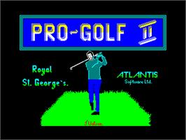 Title screen of Pro Golf 2 on the Sinclair ZX Spectrum.