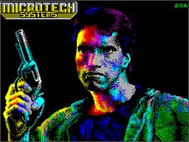 Title screen of Prvá Akcia on the Sinclair ZX Spectrum.