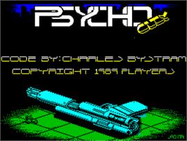 Title screen of Psycho City on the Sinclair ZX Spectrum.