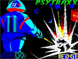 Title screen of Psytraxx on the Sinclair ZX Spectrum.