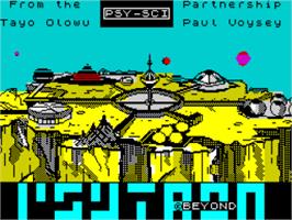 Title screen of Psytron on the Sinclair ZX Spectrum.