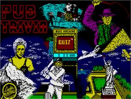 Title screen of Pub Trivia Simulator on the Sinclair ZX Spectrum.