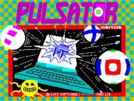 Title screen of Pulsator on the Sinclair ZX Spectrum.