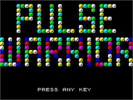 Title screen of Pulse Warrior on the Sinclair ZX Spectrum.