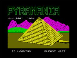 Title screen of Pyramania on the Sinclair ZX Spectrum.