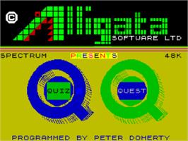 Title screen of Quiz Quest on the Sinclair ZX Spectrum.