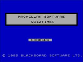 Title screen of Quiztimer on the Sinclair ZX Spectrum.