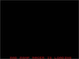 Title screen of Rad Ramp Racer on the Sinclair ZX Spectrum.