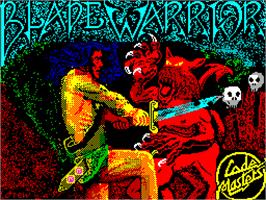 Title screen of Rad Warrior on the Sinclair ZX Spectrum.