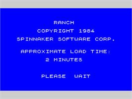 Title screen of Ranch on the Sinclair ZX Spectrum.