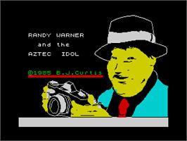 Title screen of Randy Warner And The Aztec Idol on the Sinclair ZX Spectrum.