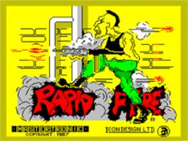 Title screen of Rapid Fire on the Sinclair ZX Spectrum.