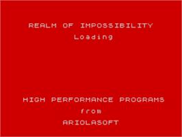Title screen of Realm Of Impossibility on the Sinclair ZX Spectrum.
