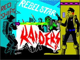 Title screen of Rebelstar Raiders on the Sinclair ZX Spectrum.