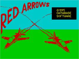 Title screen of Red Arrows on the Sinclair ZX Spectrum.