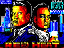 Title screen of Red Heat on the Sinclair ZX Spectrum.