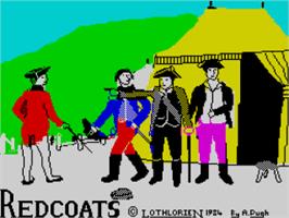 Title screen of Redcoats on the Sinclair ZX Spectrum.