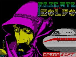 Title screen of Rescate En El Golfo on the Sinclair ZX Spectrum.
