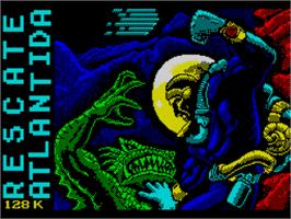 Title screen of Rescue from Atlantis on the Sinclair ZX Spectrum.
