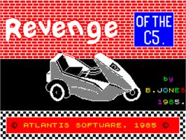 Title screen of Revenge Of The C5 on the Sinclair ZX Spectrum.