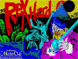 Title screen of Rex Hard on the Sinclair ZX Spectrum.
