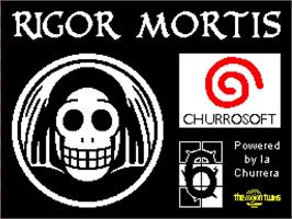 Title screen of Rigor Mortis on the Sinclair ZX Spectrum.