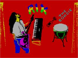 Title screen of Rik The Roadie on the Sinclair ZX Spectrum.