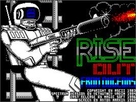 Title screen of Rise Out From Dungeons on the Sinclair ZX Spectrum.