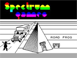 Title screen of Road Frog on the Sinclair ZX Spectrum.