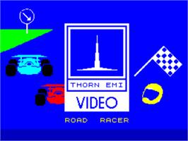 Title screen of Road Racers on the Sinclair ZX Spectrum.