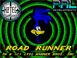 Title screen of Road Runner And Wile E. Coyote on the Sinclair ZX Spectrum.