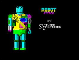 Title screen of Robot Attack on the Sinclair ZX Spectrum.