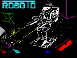 Title screen of Roboto on the Sinclair ZX Spectrum.
