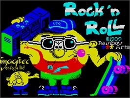Title screen of Rock 'n Roll on the Sinclair ZX Spectrum.