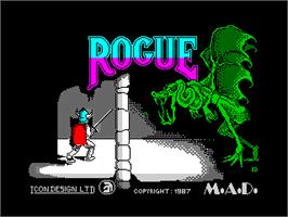 Title screen of Rogue on the Sinclair ZX Spectrum.