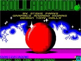 Title screen of Rollaround on the Sinclair ZX Spectrum.