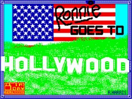 Title screen of Ronnie Goes To Hollywood on the Sinclair ZX Spectrum.