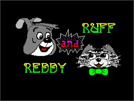 Title screen of Ruff And Reddy In The Space Adventure on the Sinclair ZX Spectrum.