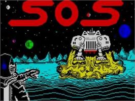 Title screen of S.O.S. on the Sinclair ZX Spectrum.