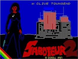 Title screen of Saboteur 2 on the Sinclair ZX Spectrum.